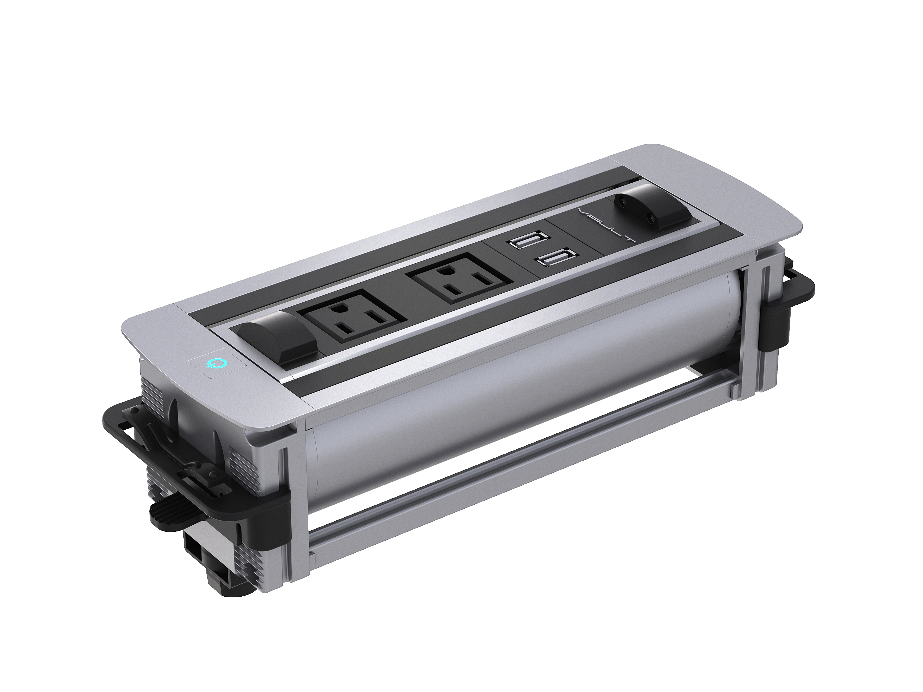 HOS-01 compact in-desk power Vault, view 5