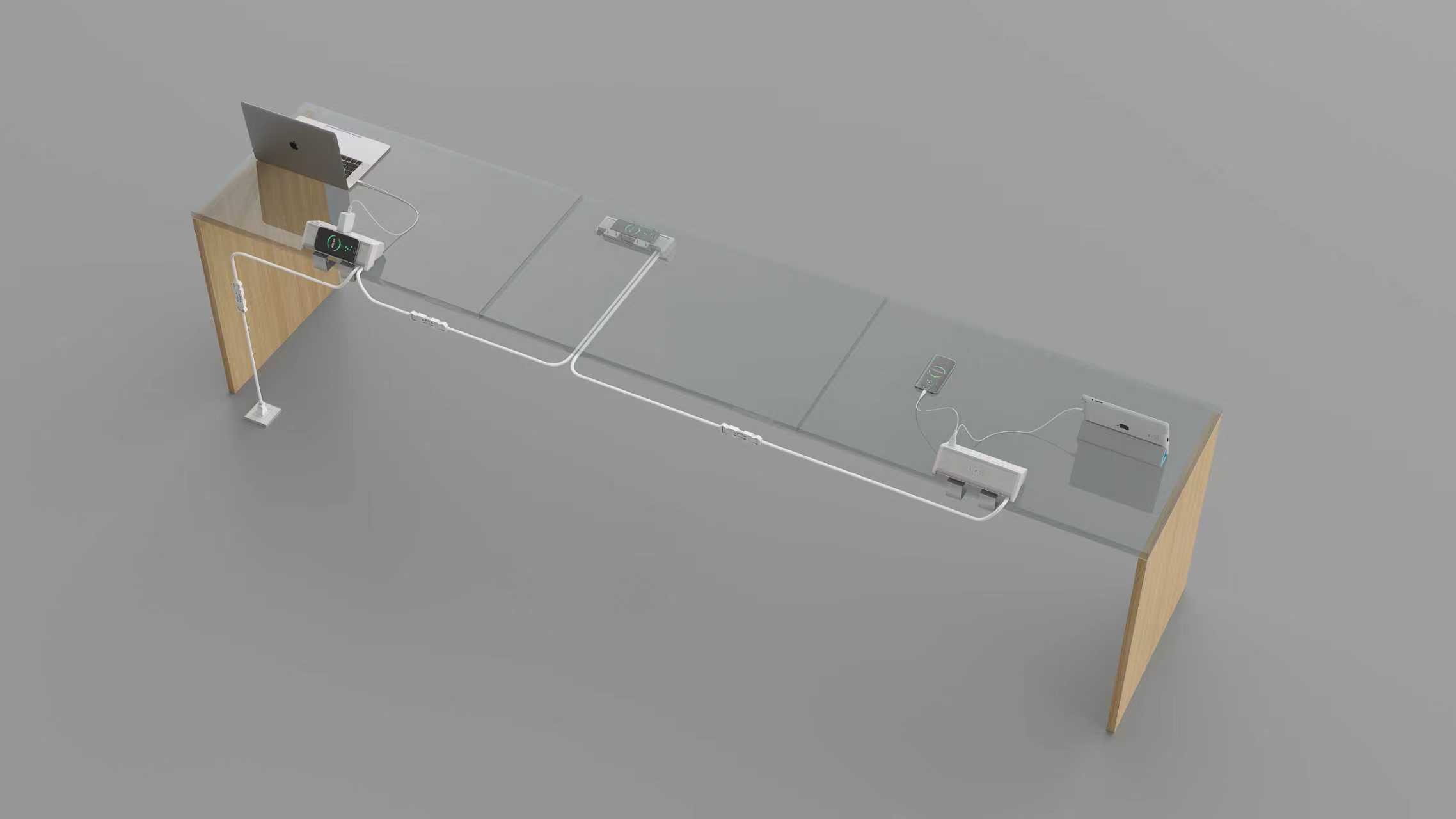 Z25 under-desk power and charging hub, view 2